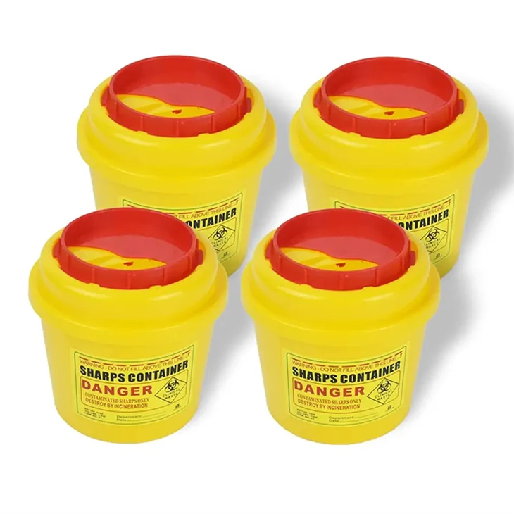 Plastic Medical Reusable Waste 5l 10l Round Shape Sharp Container